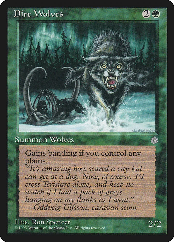 1995 Ice Age Dire Wolves common #230 common card image