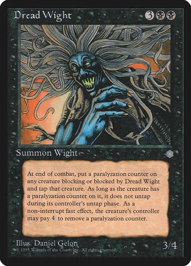 1995 Ice Age Dread Wight rare #122 rare card image