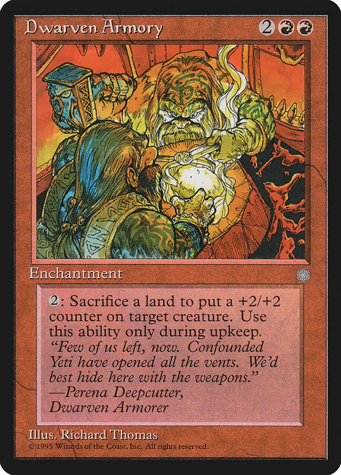 1995 Ice Age Dwarven Armory rare #182 rare card image