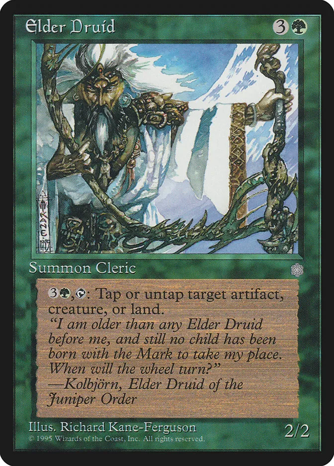 1995 Ice Age Elder Druid rare #232 rare card image