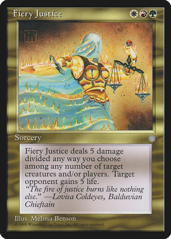 1995 Ice Age Fiery Justice #288 rare card image