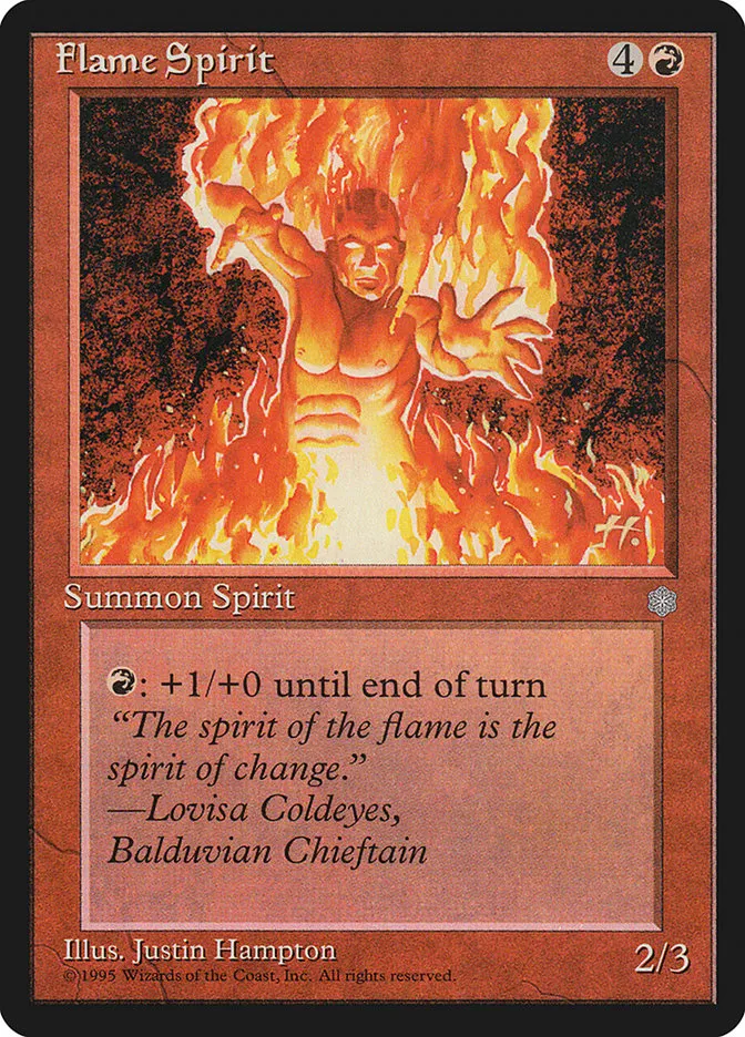 1995 Ice Age Flame Spirit uncommon #184 uncommon card image