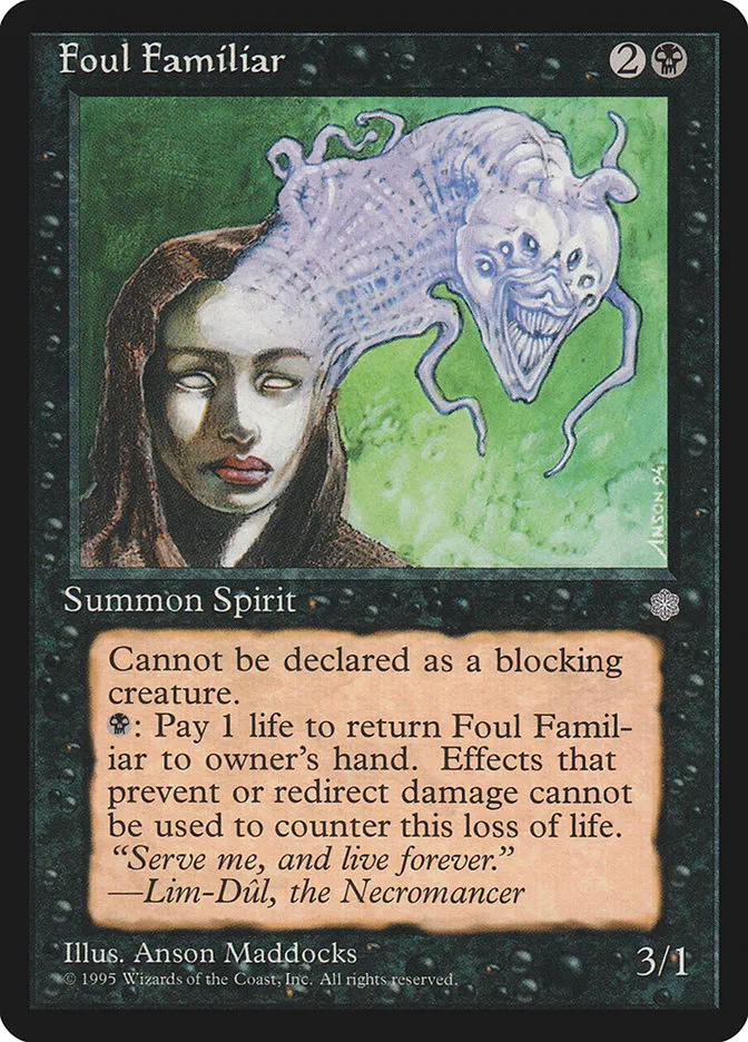 1995 Ice Age Foul Familiar #126 common card image