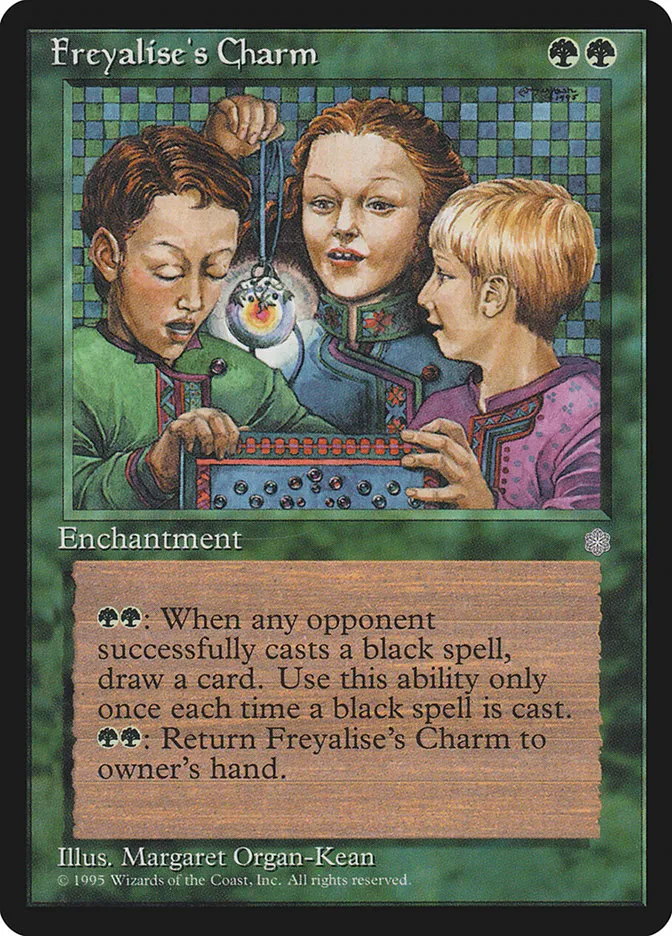 1995 Ice Age Freyalise's Charm #240 uncommon card image