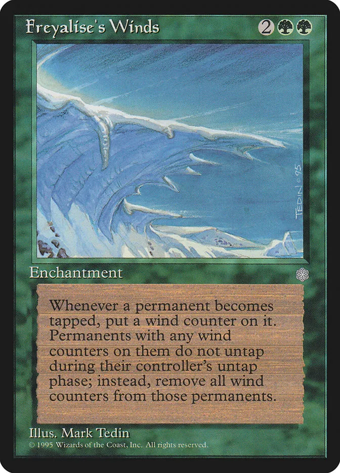 1995 Ice Age Freyalise's Winds #241 rare card image