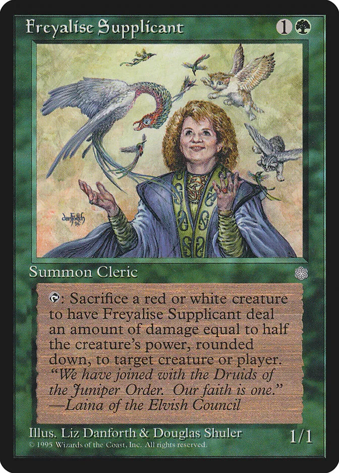1995 Ice Age Freyalise Supplicant uncommon #239 uncommon card image