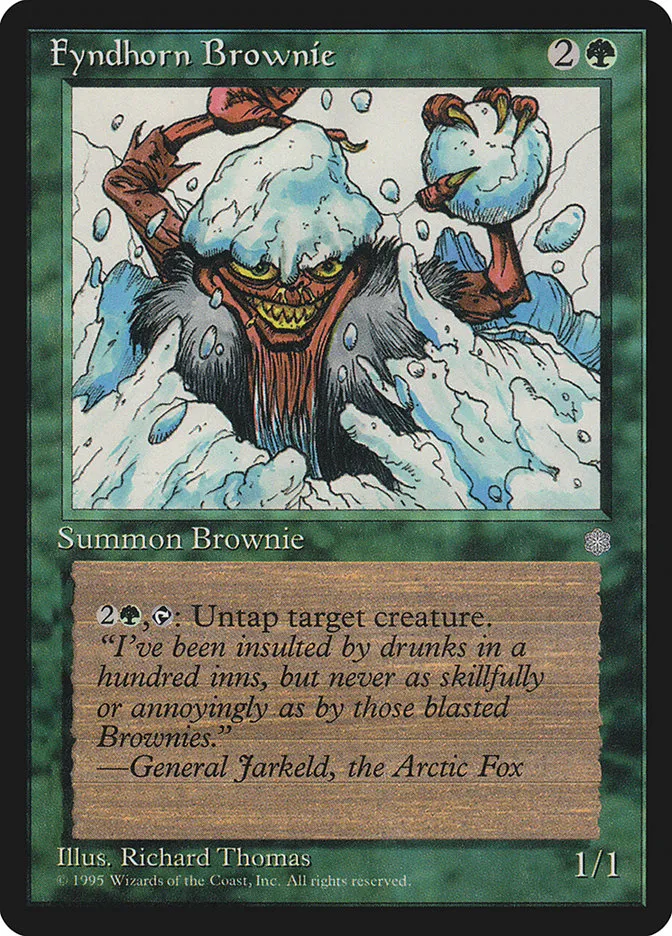 1995 Ice Age Fyndhorn Brownie common #242 common card image