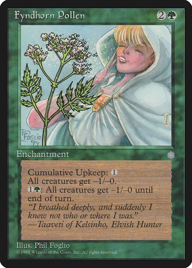 1995 Ice Age Fyndhorn Pollen #245 rare card image