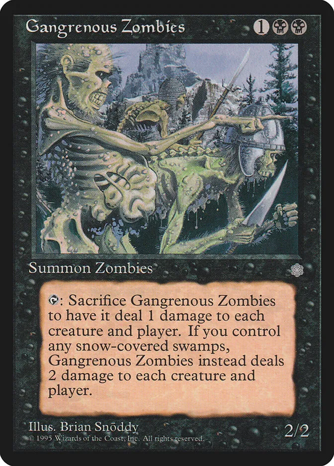 1995 Ice Age Gangrenous Zombies common #127 common card image