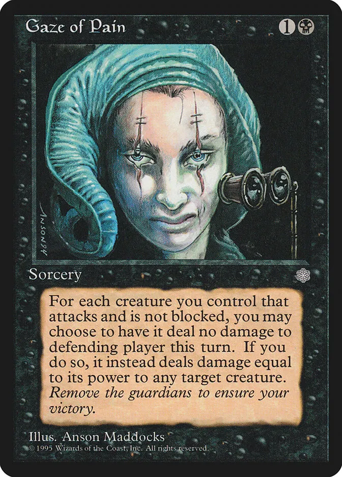 1995 Ice Age Gaze of Pain common #128 common card image