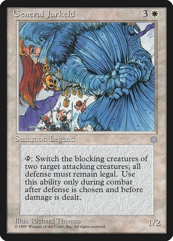 1995 Ice Age General Jarkeld rare #27 rare card image
