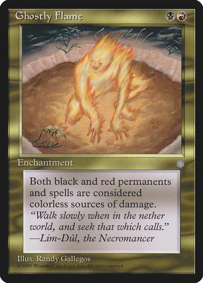 1995 Ice Age Ghostly Flame #292 rare card image
