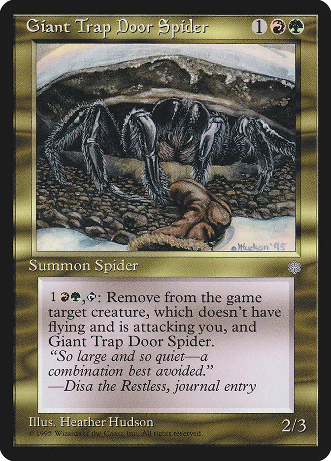 1995 Ice Age Giant Trap Door Spider uncommon #293 uncommon card image