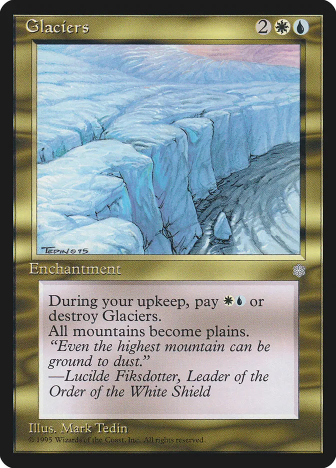 1995 Ice Age Glaciers rare #294 rare card image