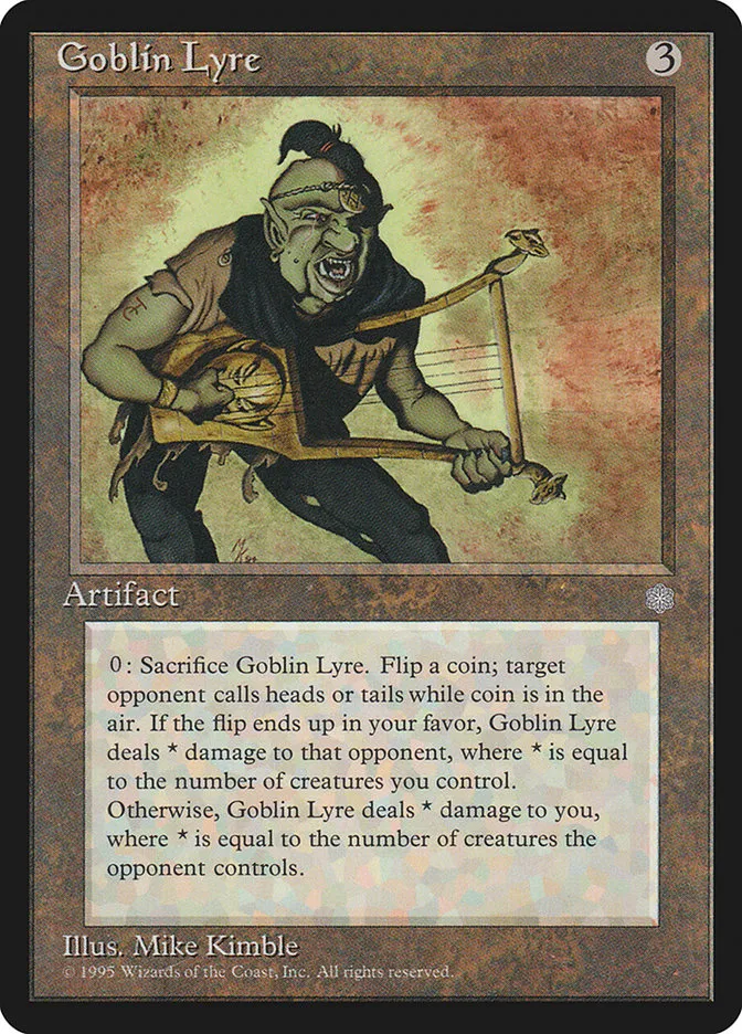1995 Ice Age Goblin Lyre rare #319 rare card image