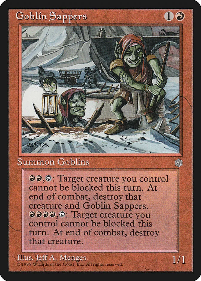 1995 Ice Age Goblin Sappers common #189 common card image