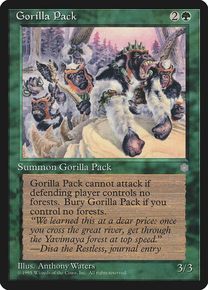 1995 Ice Age Gorilla Pack common #247 common card image