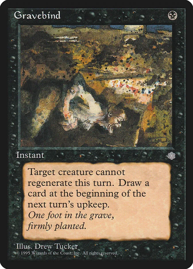 1995 Ice Age Gravebind rare #129 rare card image