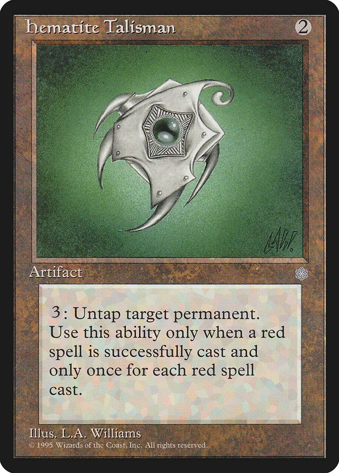 1995 Ice Age Hematite Talisman uncommon #320 uncommon card image