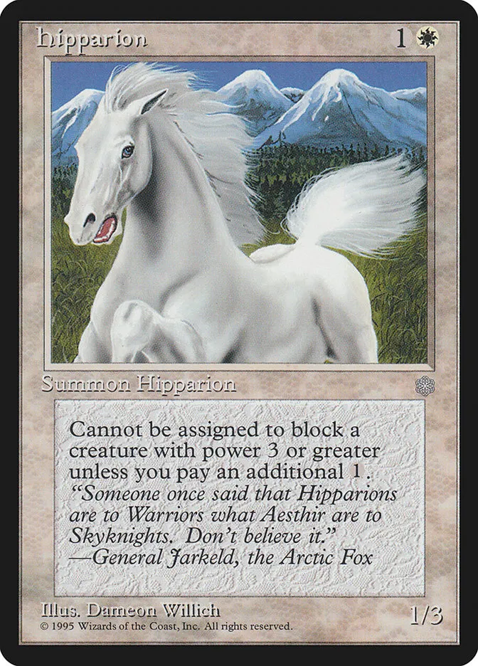 1995 Ice Age Hipparion uncommon #31 uncommon card image