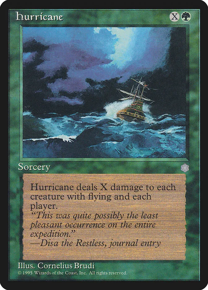 1995 Ice Age Hurricane uncommon #249 uncommon card image