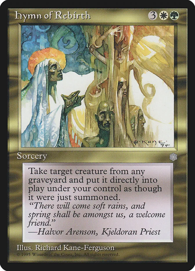 1995 Ice Age Hymn of Rebirth #295 uncommon card image