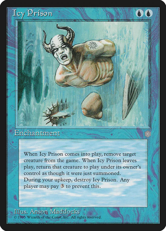 1995 Ice Age Icy Prison #74 rare card image