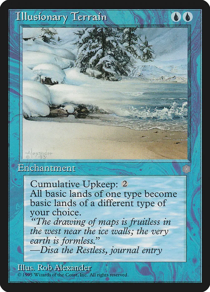 1995 Ice Age Illusionary Terrain uncommon #77 uncommon card image