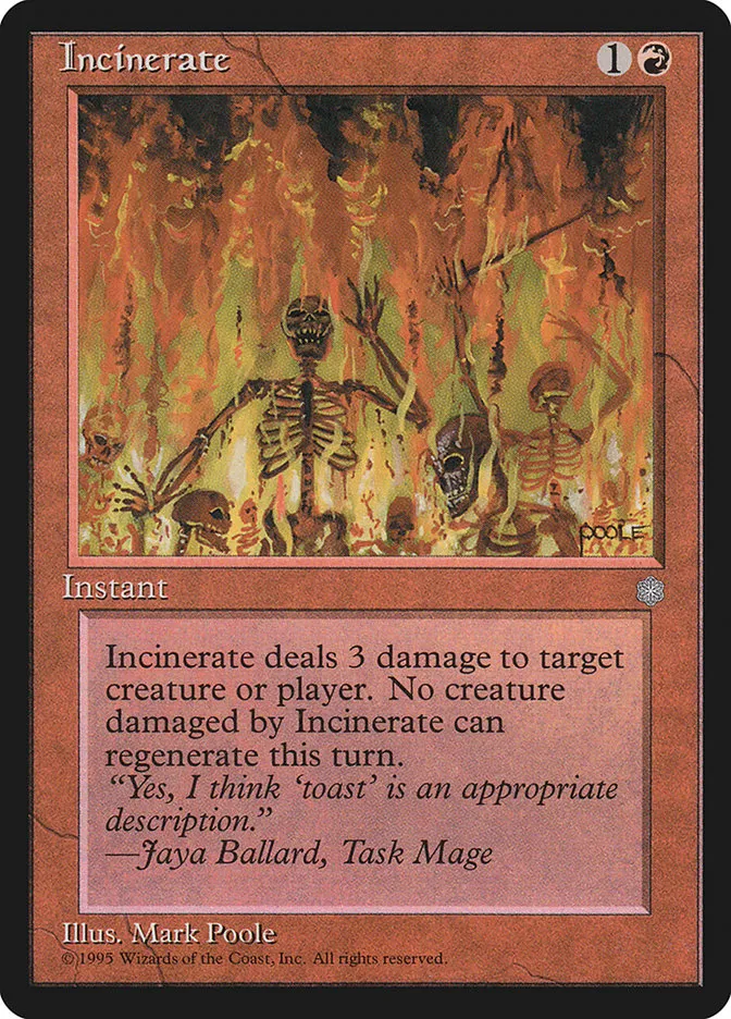 1995 Ice Age Incinerate common #194 common card image