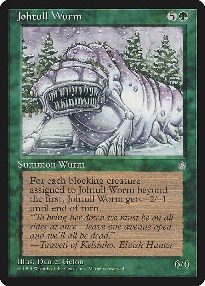 1995 Ice Age Johtull Wurm uncommon #250 uncommon card image