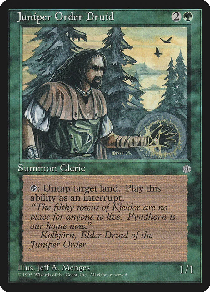 1995 Ice Age Juniper Order Druid common #251 common card image