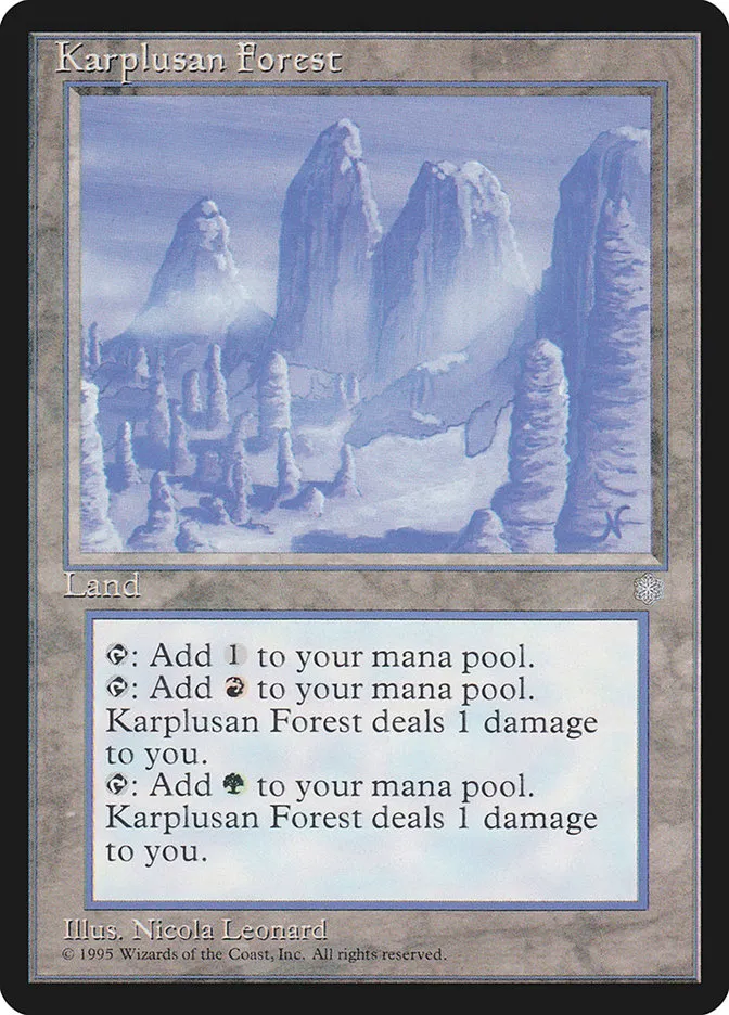 1995 Ice Age Karplusan Forest #356 rare card image