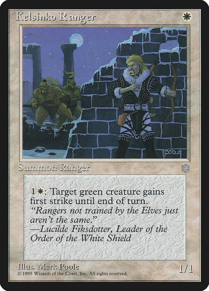 1995 Ice Age Kelsinko Ranger common #33 common card image