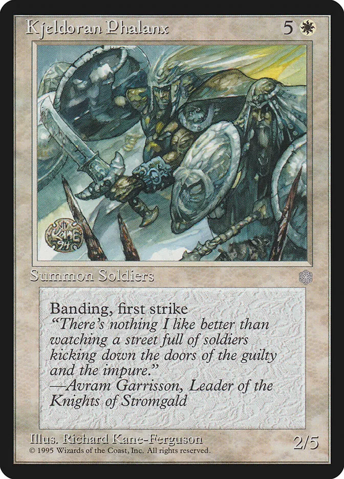 1995 Ice Age Kjeldoran Phalanx rare #37 rare card image