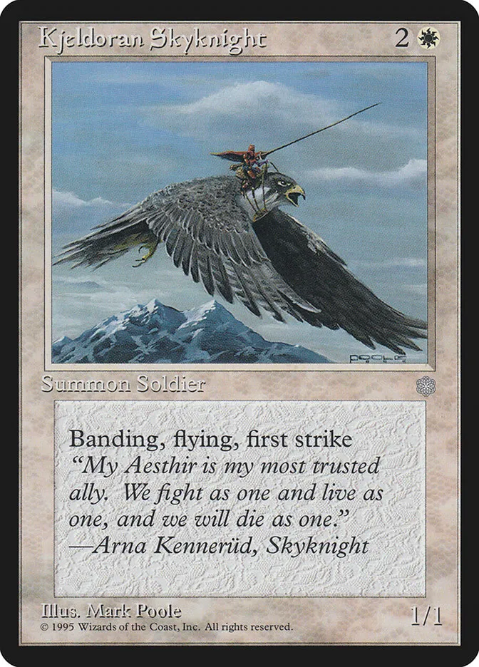 1995 Ice Age Kjeldoran Skyknight #40 common card image