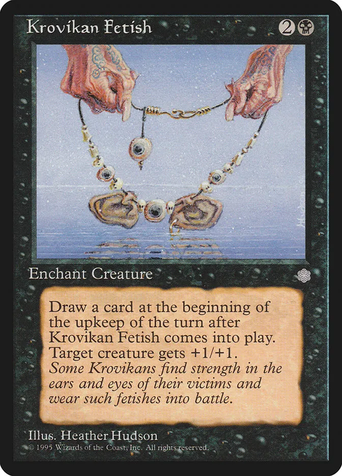1995 Ice Age Krovikan Fetish #140 common card image