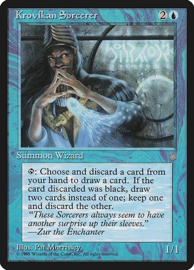 1995 Ice Age Krovikan Sorcerer common #81 common card image