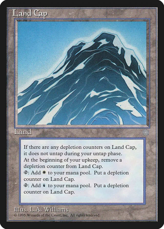 1995 Ice Age Land Cap rare #357 rare card image