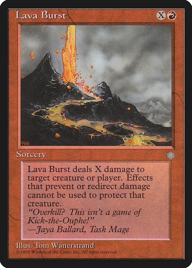 1995 Ice Age Lava Burst common #198 common card image