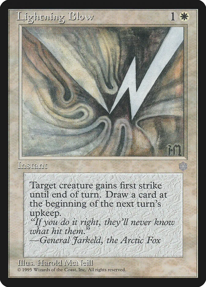 1995 Ice Age Lightning Blow #42 rare card image