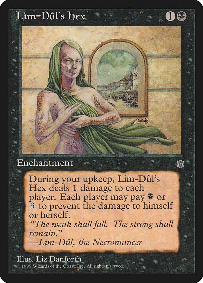 1995 Ice Age Lim-Dûl's Hex uncommon #146 uncommon card image