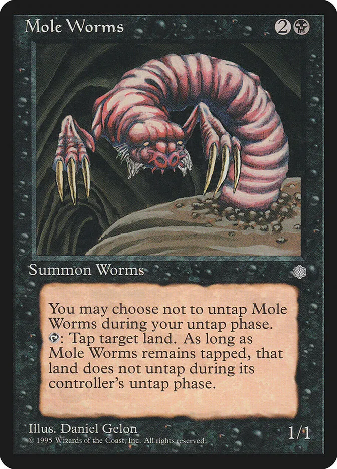 1995 Ice Age Mole Worms uncommon #152 uncommon card image