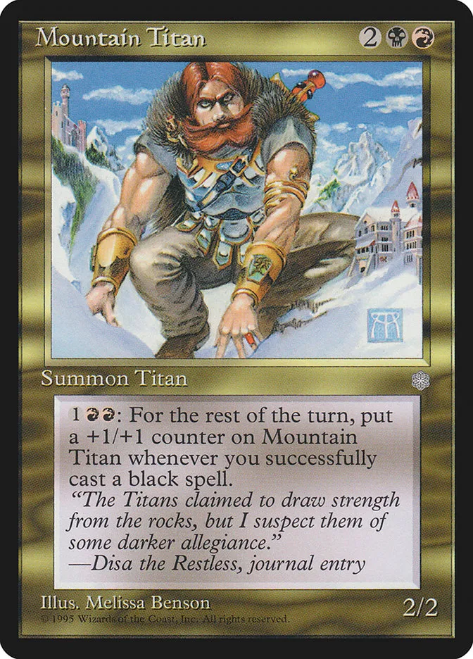1995 Ice Age Mountain Titan #299 rare card image