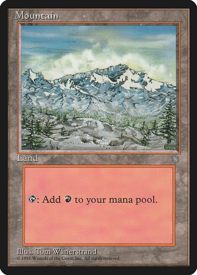 1995 Ice Age Mountain common #376 common card image