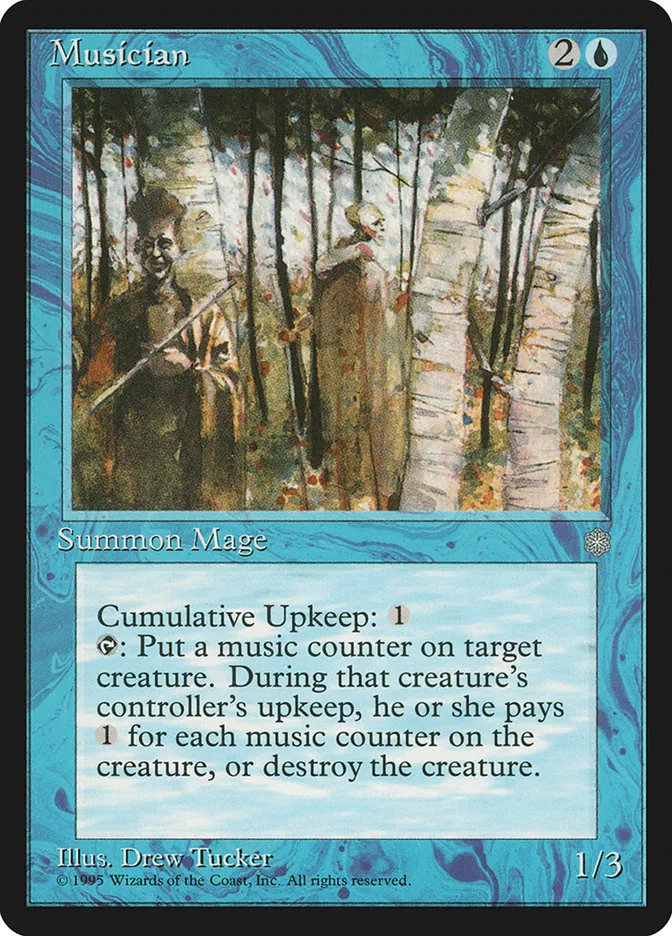 1995 Ice Age Musician rare #85 rare card image