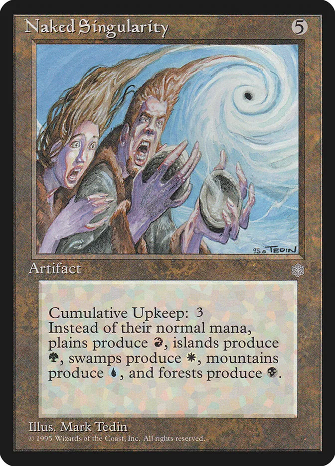 1995 Ice Age Naked Singularity #330 rare card image