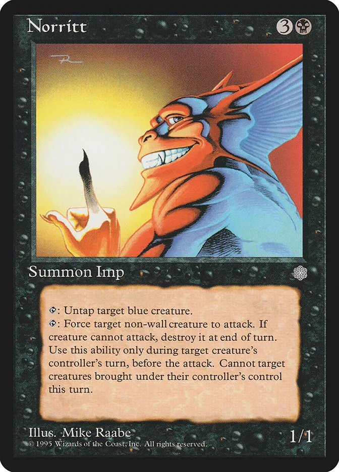 1995 Ice Age Norritt common #155 common card image