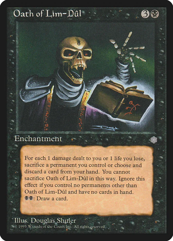 1995 Ice Age Oath of Lim-Dûl rare #156 rare card image