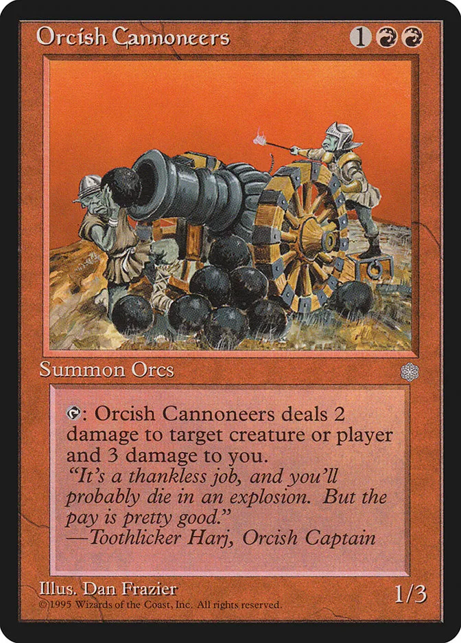 1995 Ice Age Orcish Cannoneers uncommon #205 uncommon card image