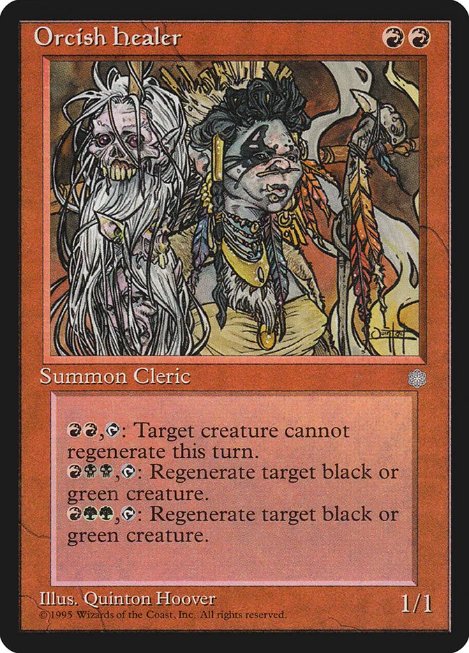 1995 Ice Age Orcish Healer uncommon #208 uncommon card image